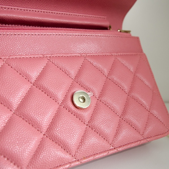CHANEL 22C Pink Caviar Wallet on Chain NEW - Picture 3 of 10